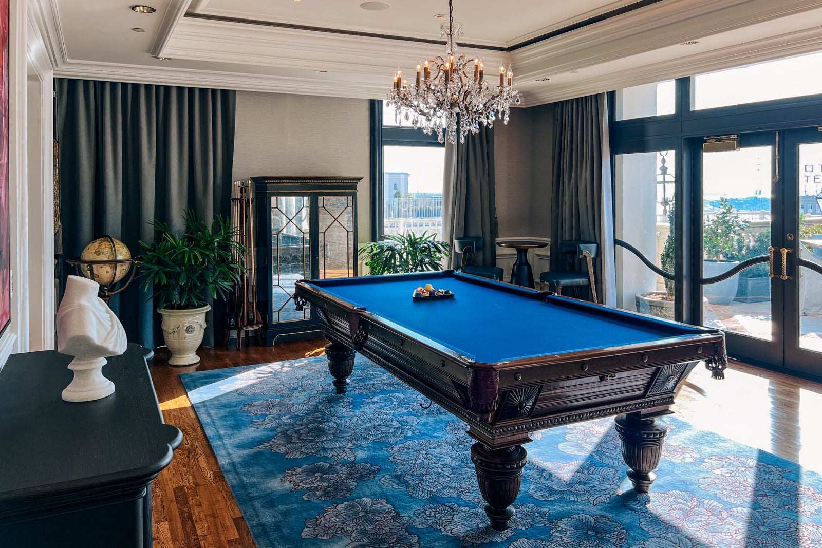 Billiard table at Ritz Carlton New Orleans