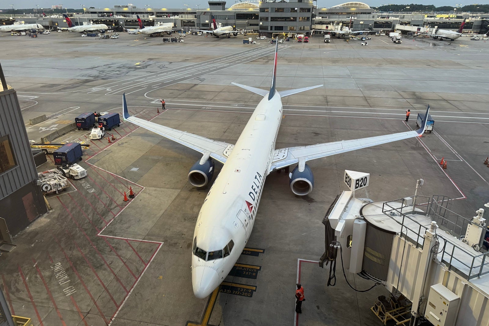 A Delta Air Lines aircraft at Hartsfield-Jackson Atlanta International Airport (ATL)