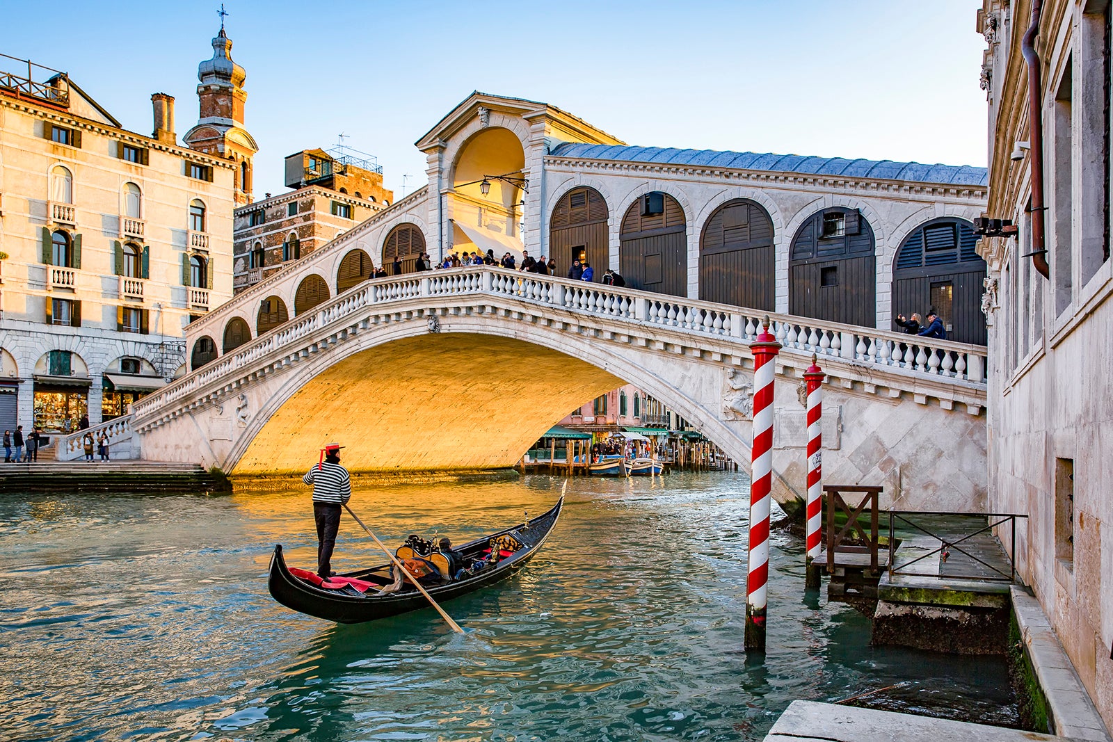 Gondola boat on the Grand Canal in Venice