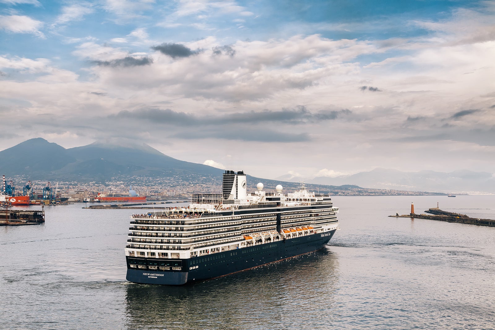 Cruise ship in Naples cruise port