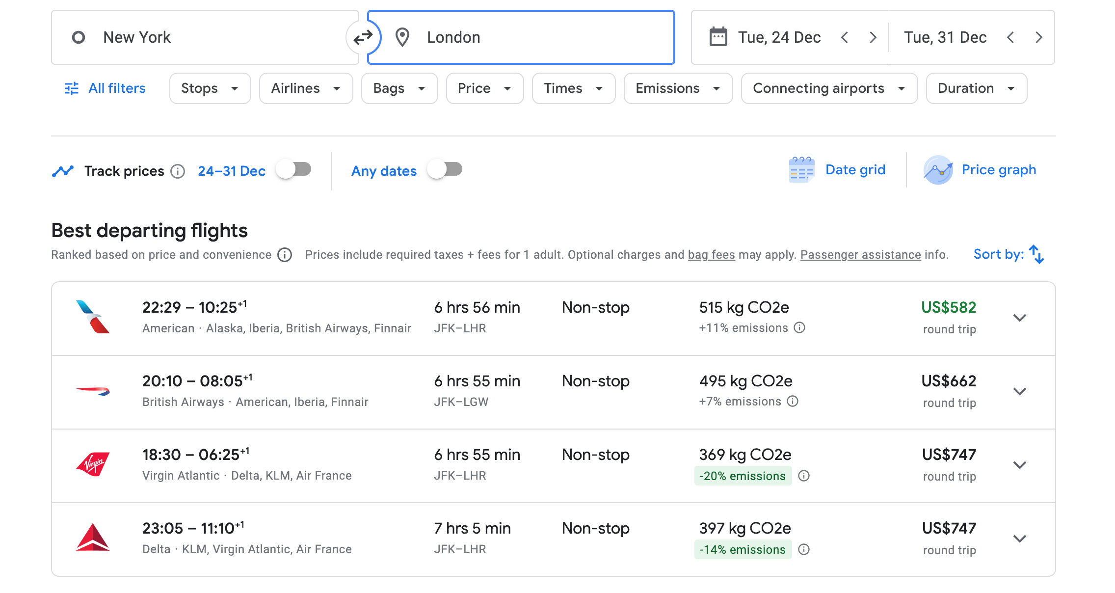 google flights