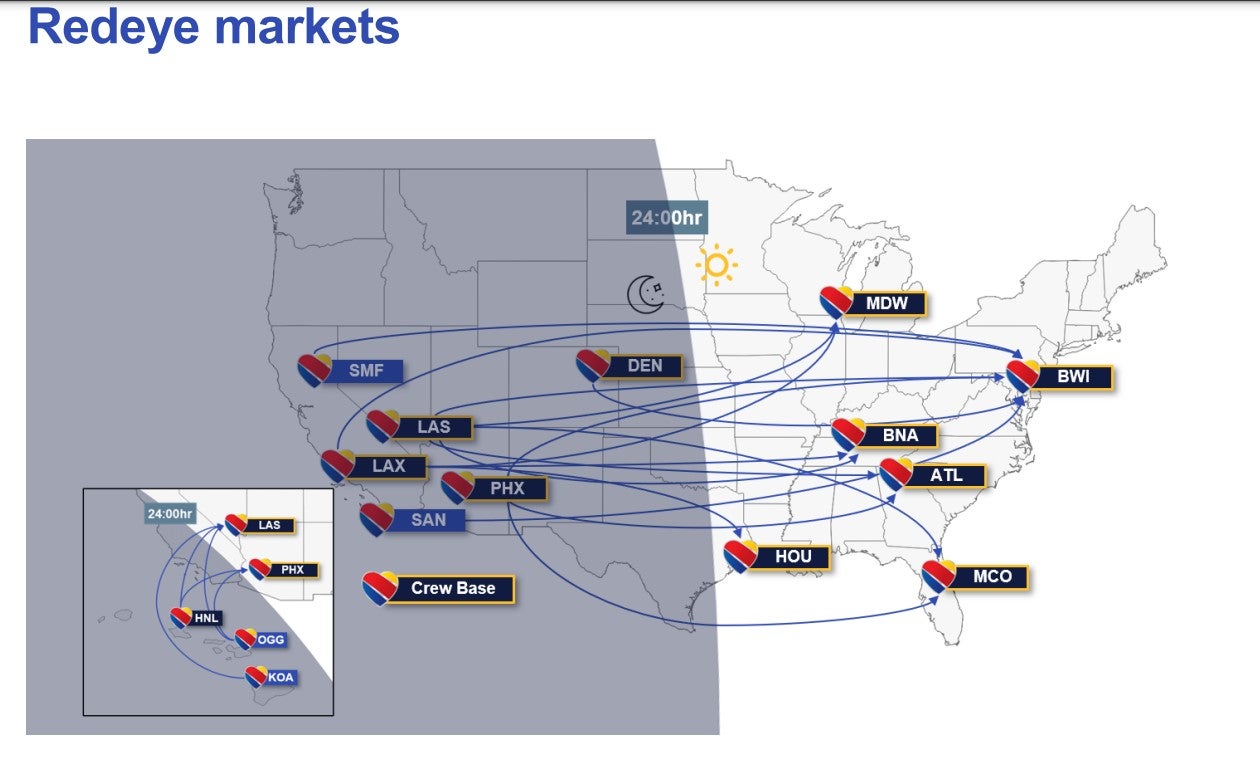 southwest route map