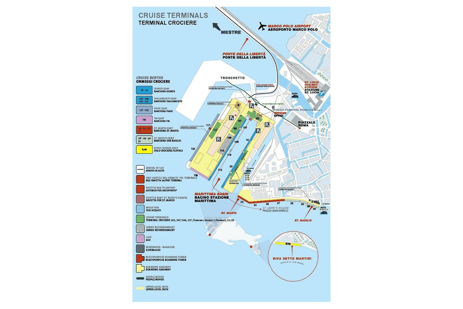 Venice cruise port map