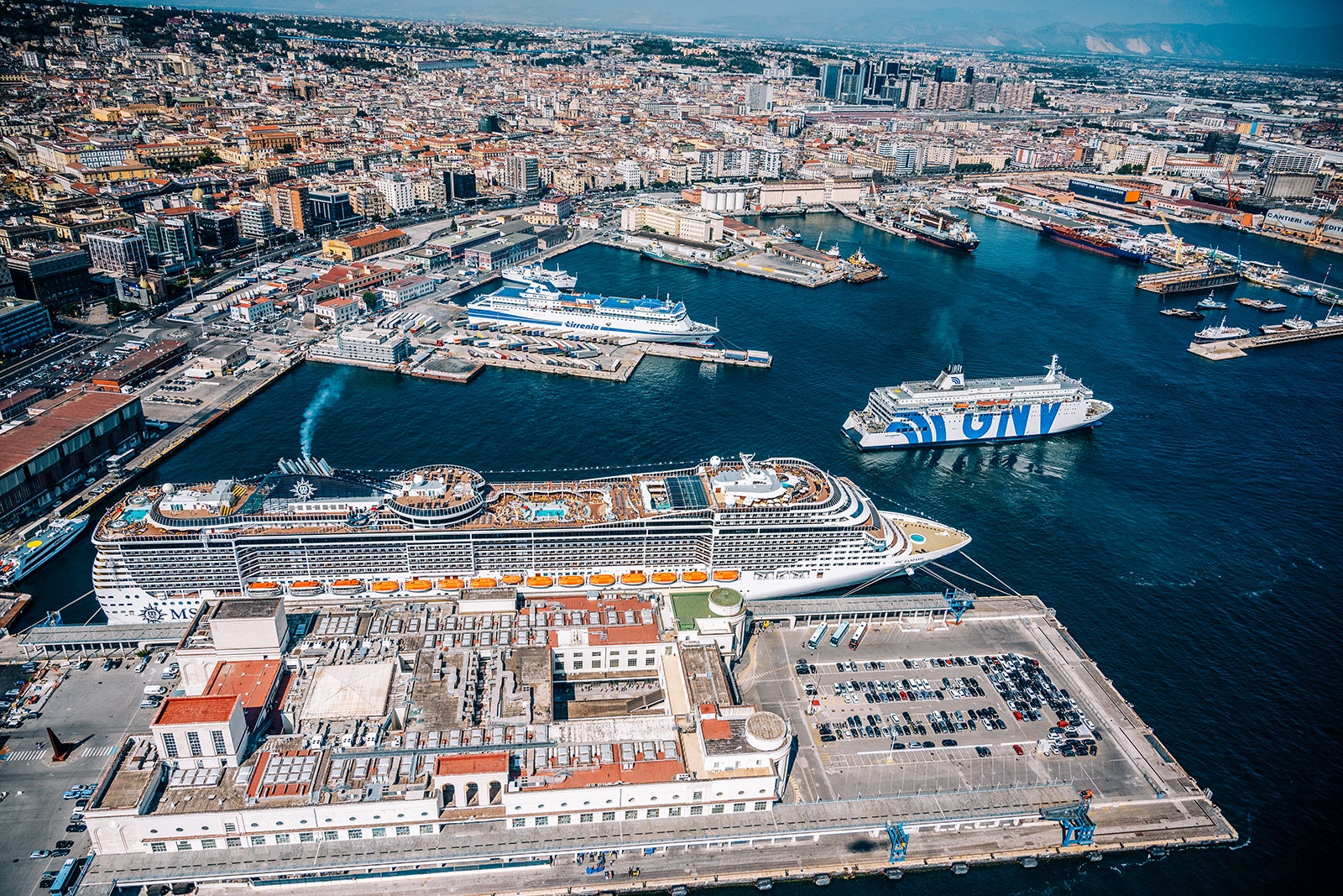 Cruise port in Naples, Italy