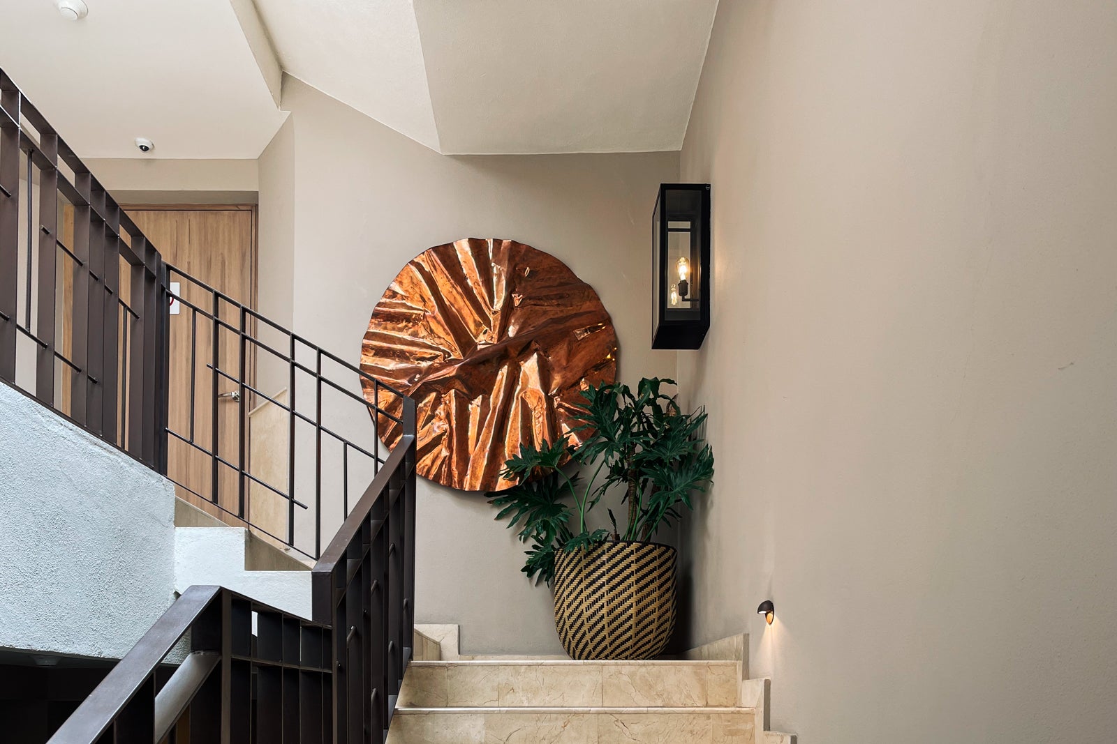 Stairs to the rooftop - Numu Boutique Hotel San Miguel de Allende, Mexico