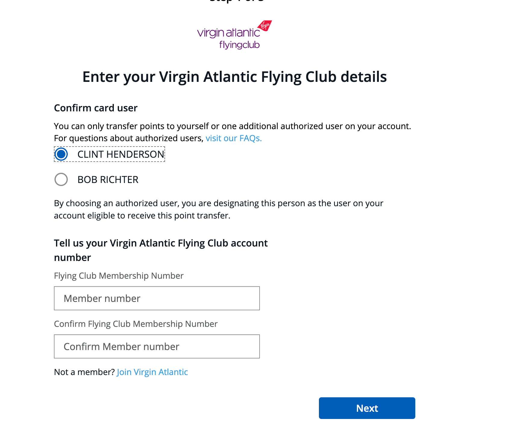 Virgin Atlantic transfer bonus. CHASE