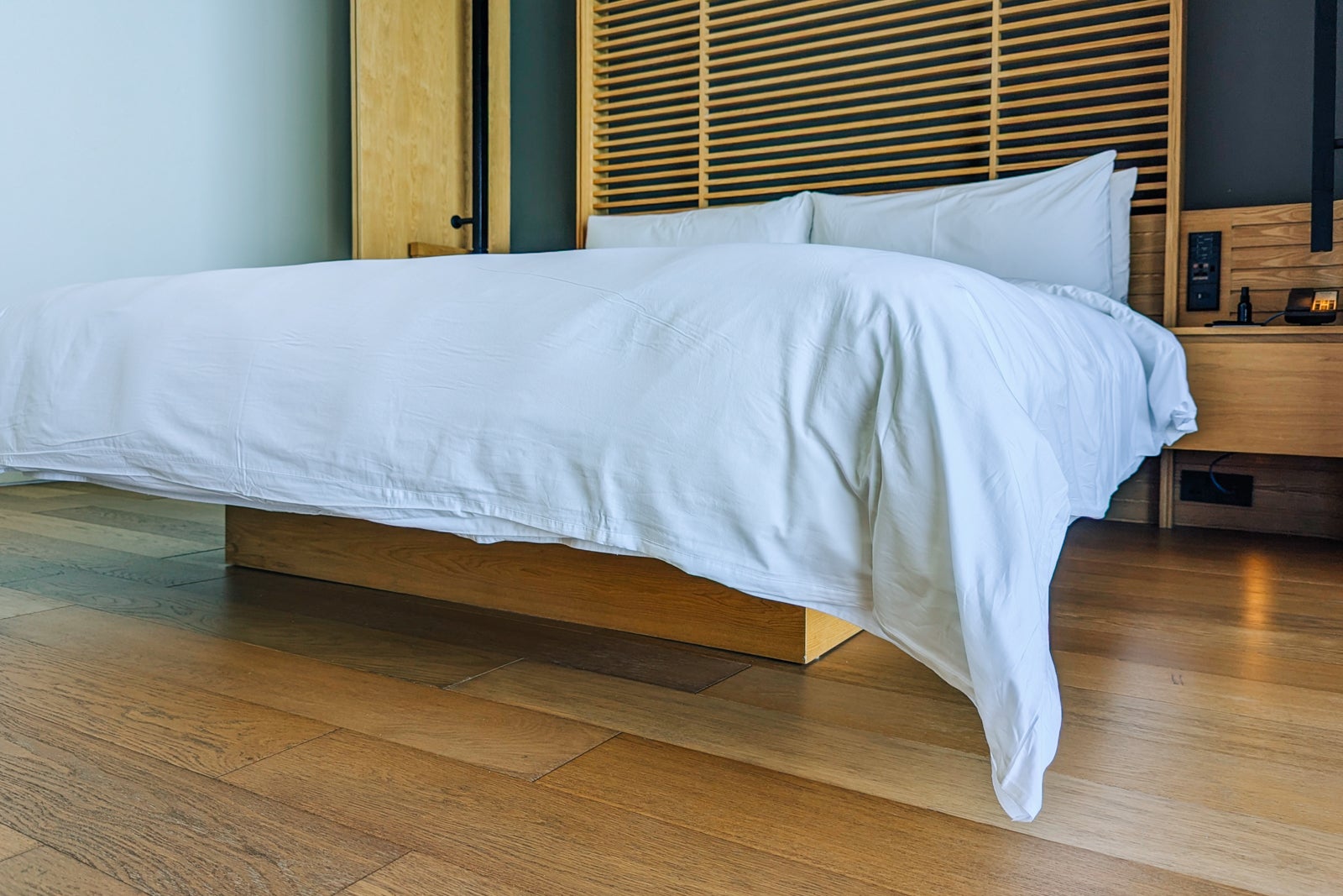 Space under the bed in the beach villa.