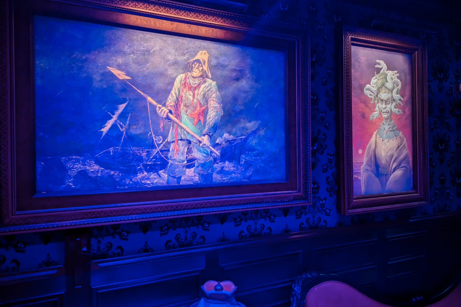 Haunted Mansion Parlor.