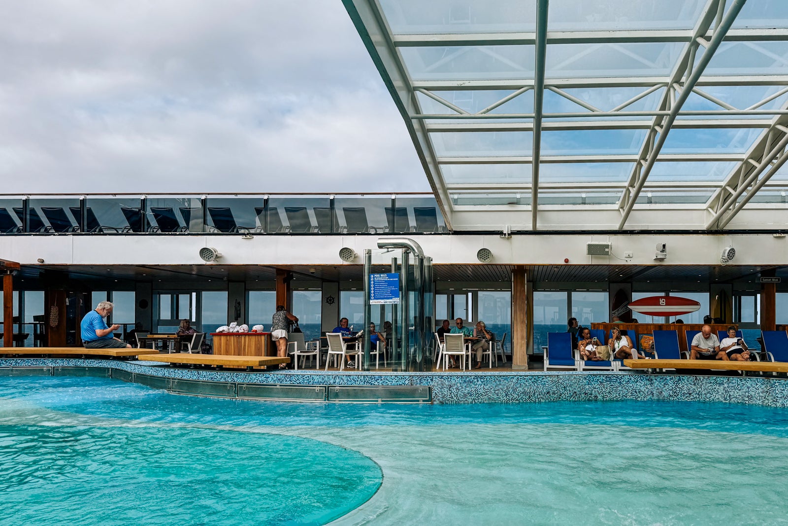 Pool roof on Carnival Legend