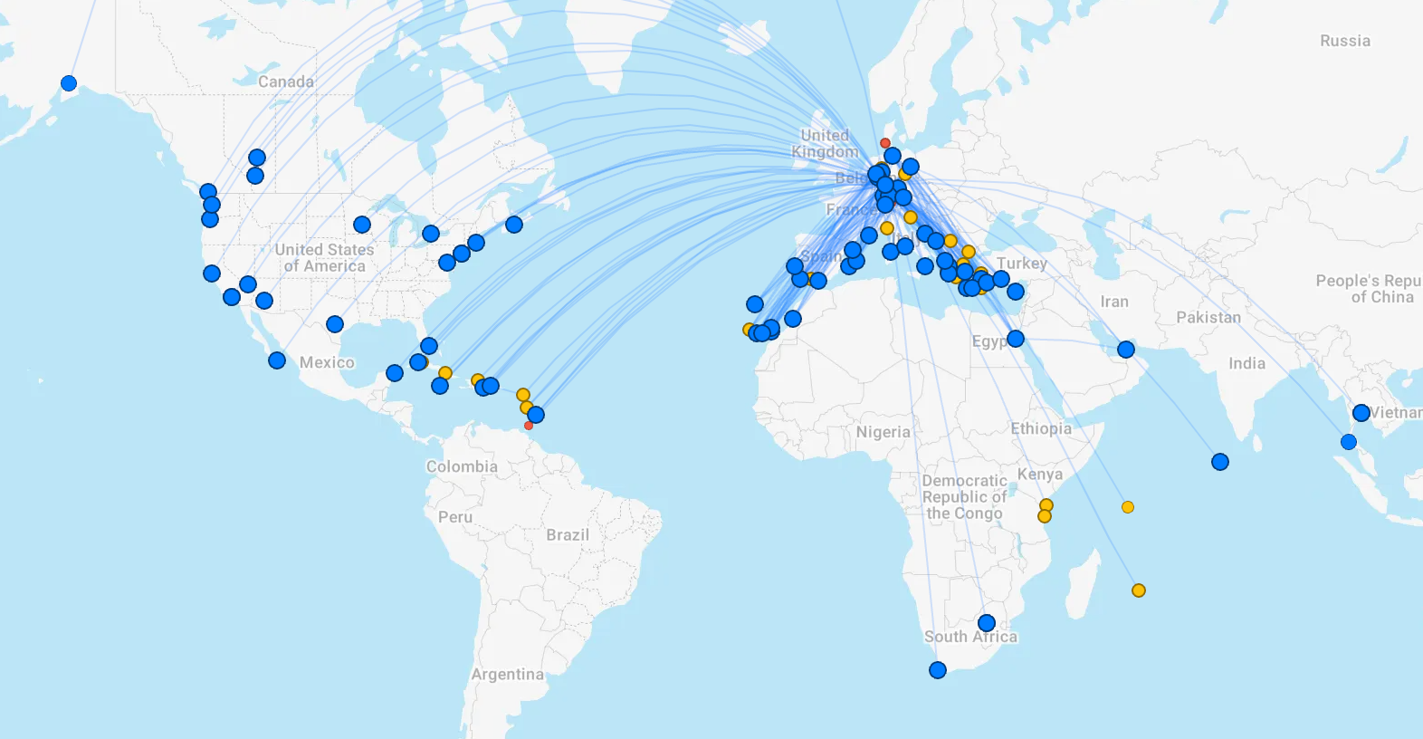 map of condor routes