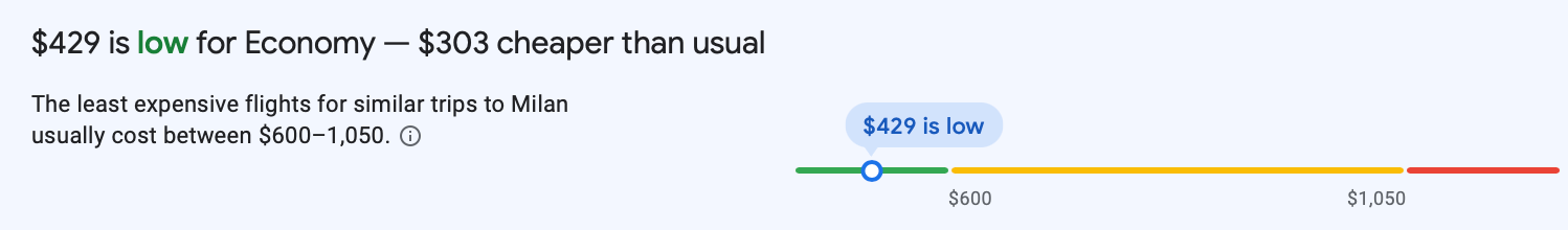 google flights prices