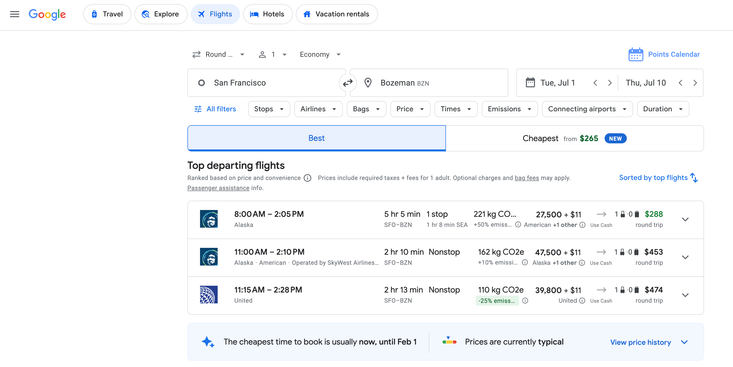 Google Flights. GOOGLE