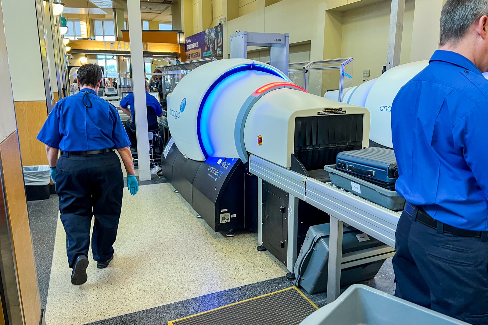 TSA Screening at the Asheville, NC Airport. 