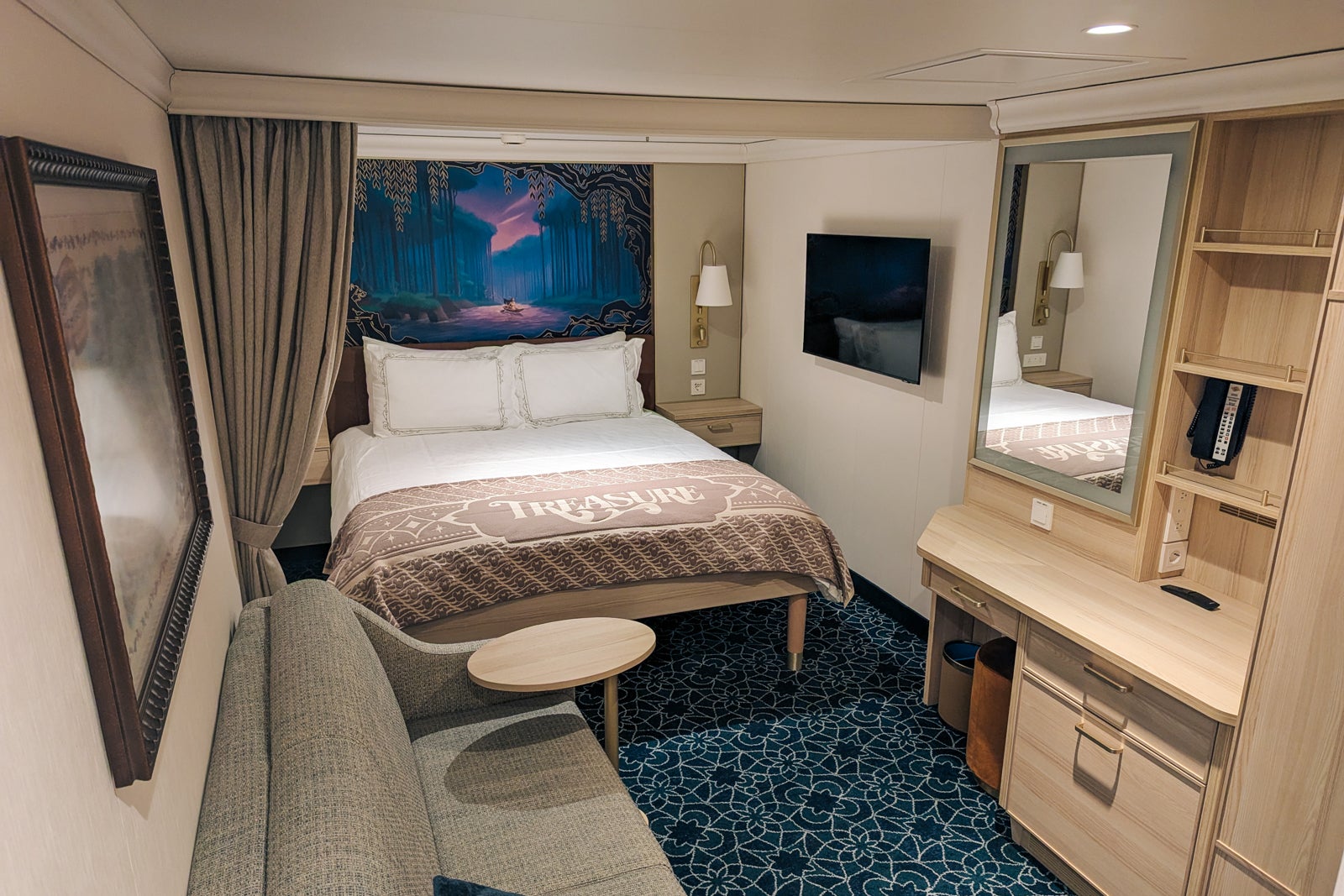 Inside cabin on Disney Treasure.