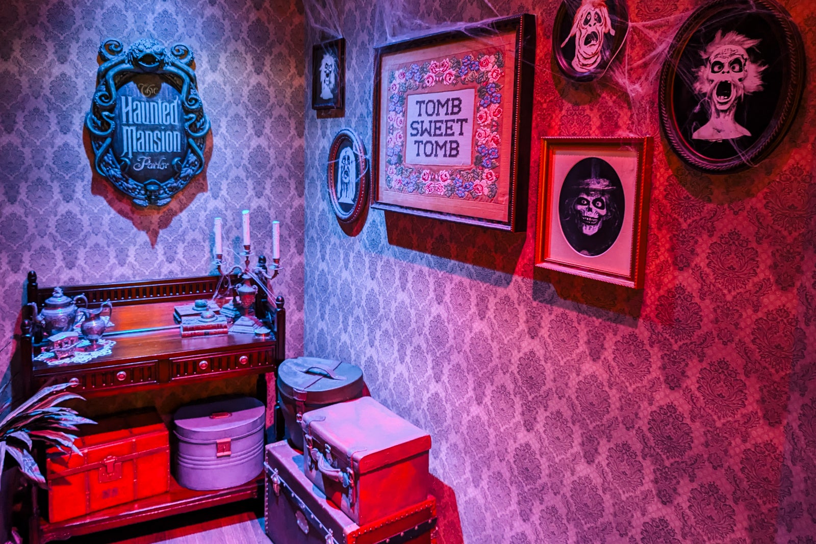 Haunted Mansion Parlor.