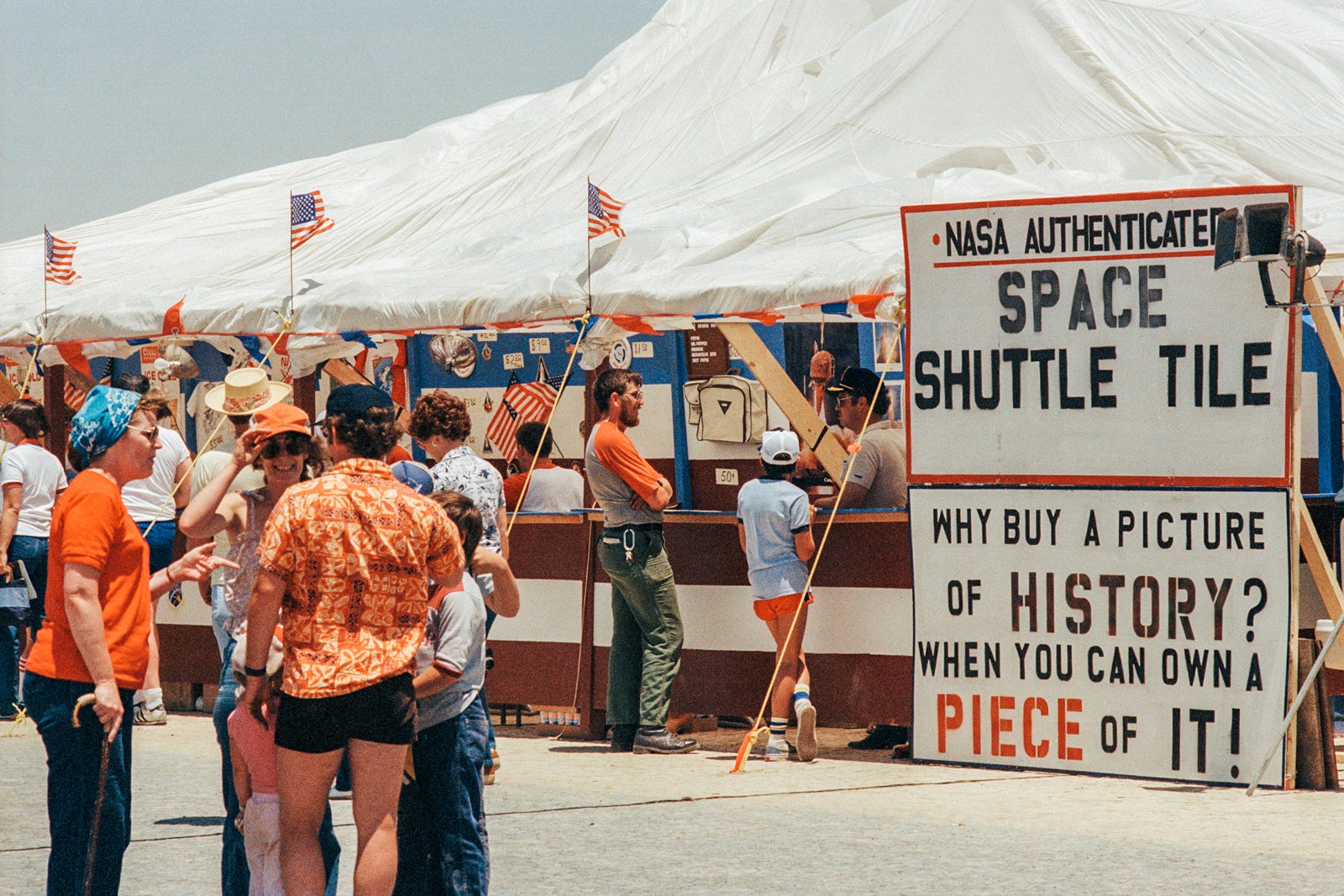 scene from nasa shuttle landing campsite