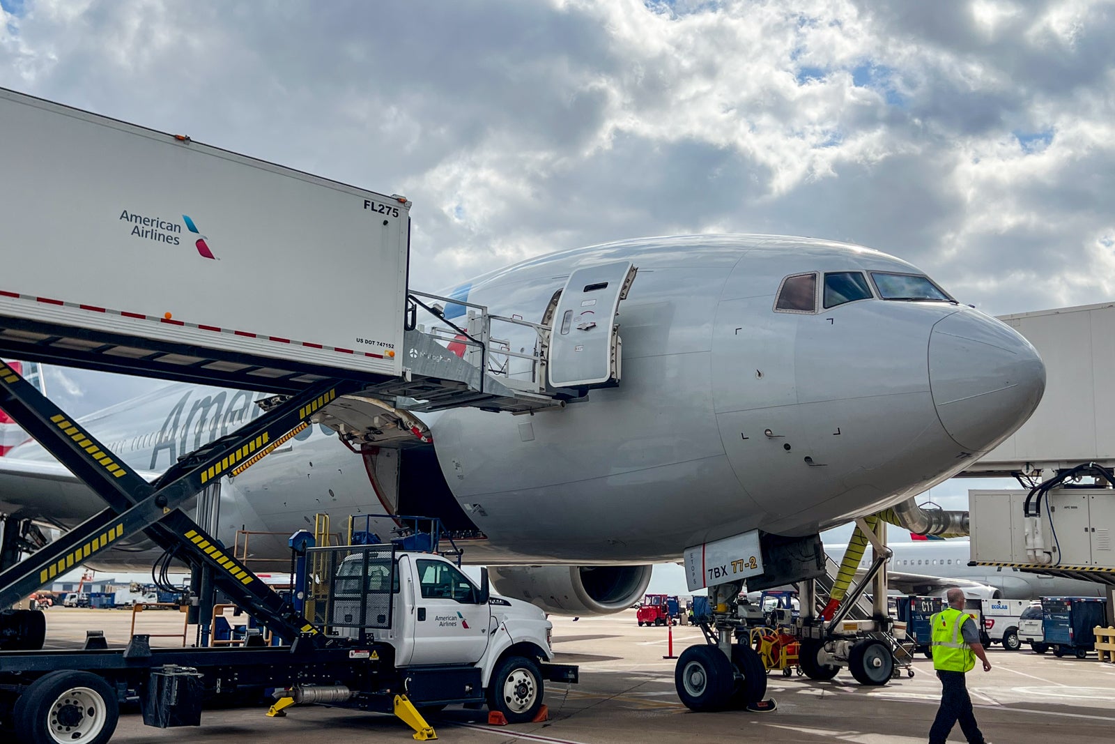 American jet on tarmac
