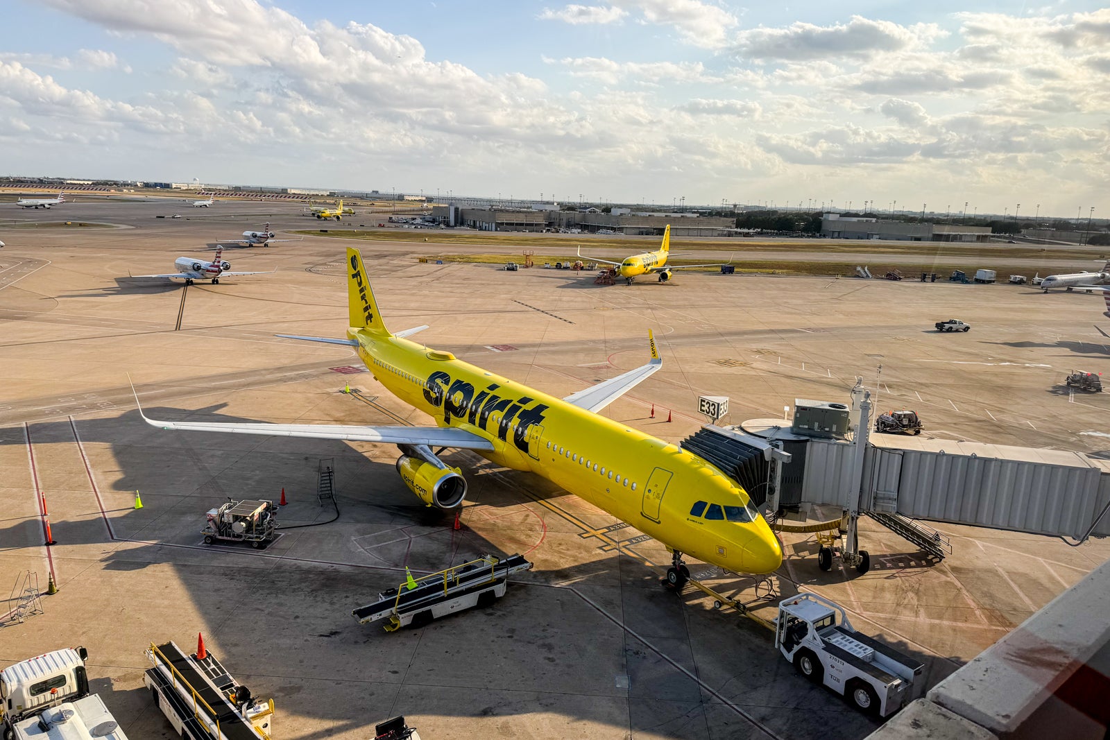 Spirit Airlines at Dallas Fort Worth International Airport (DFW). 