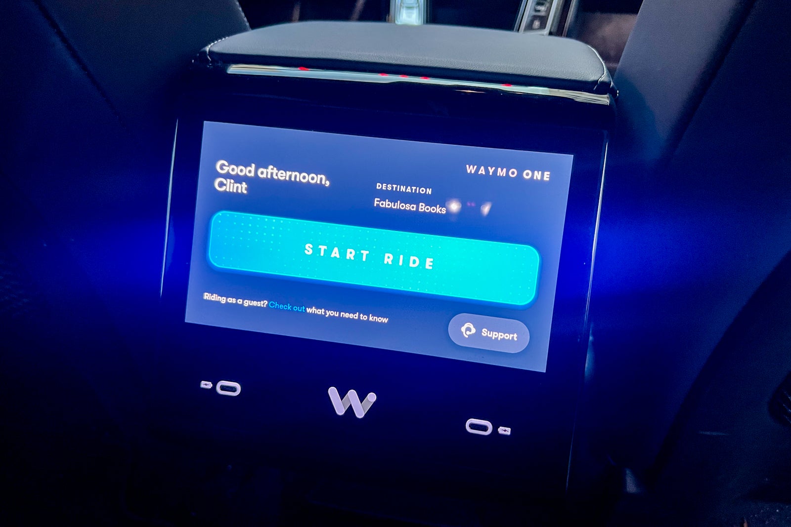 waymo interior