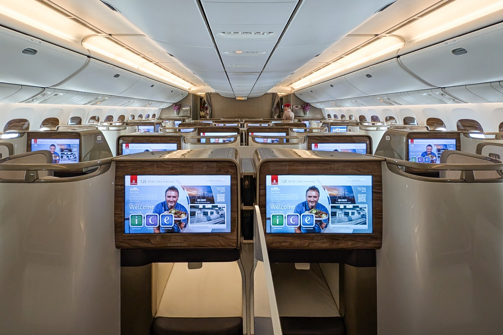 Emirates refurbished 777 cabin