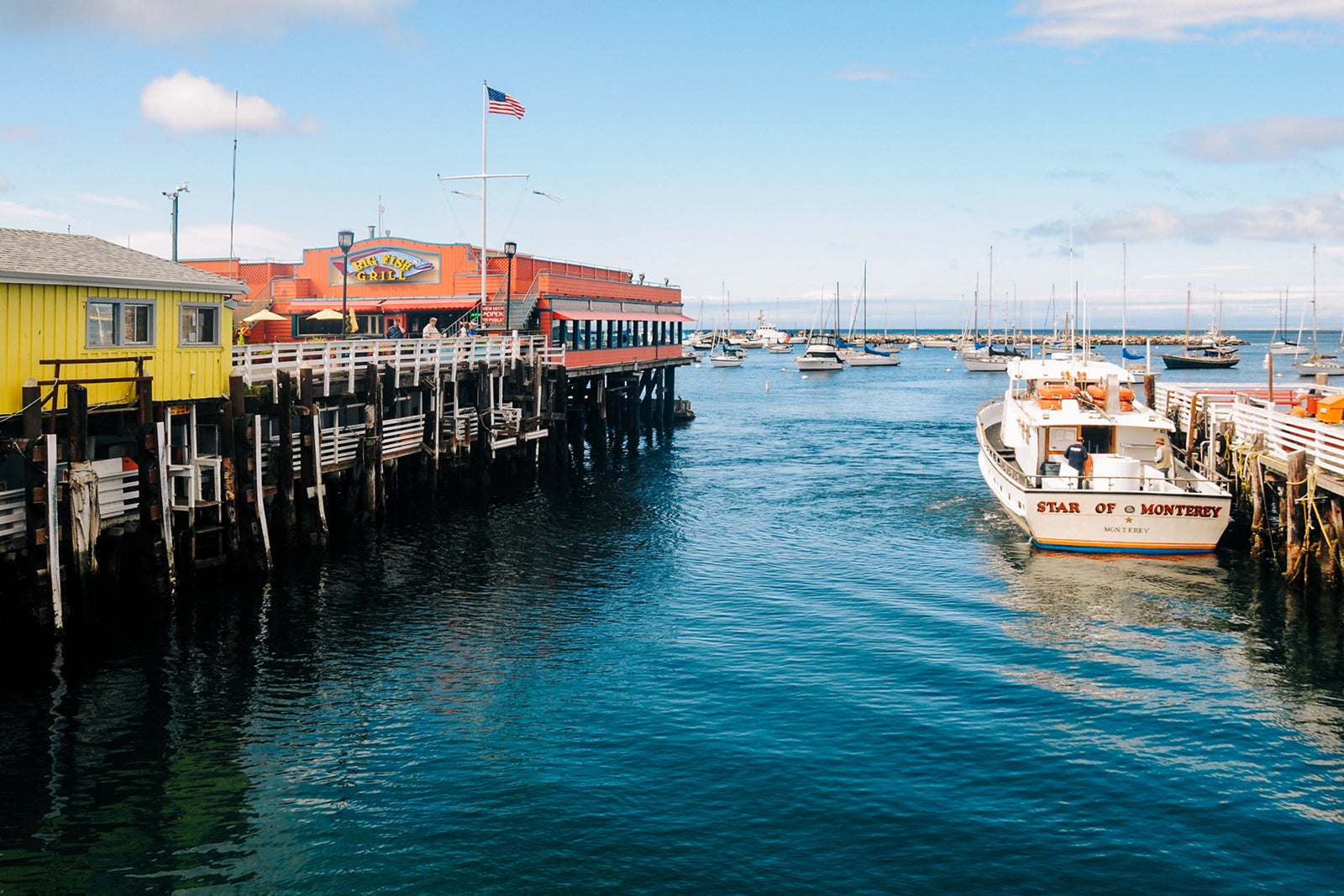 Boat Docking Near Fisherman's Wharf in Monterey Bay, California