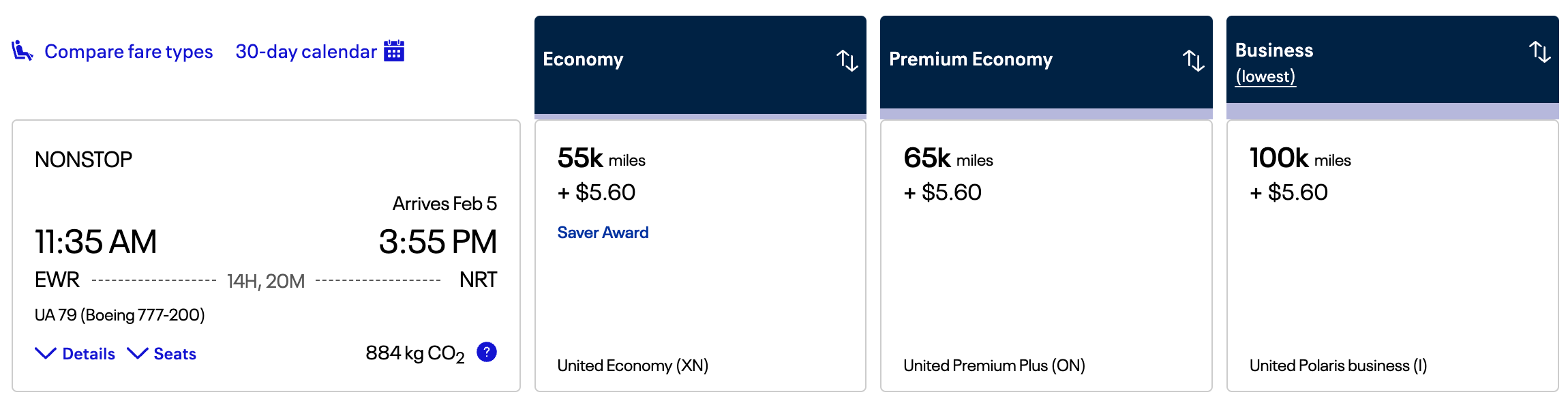 Flight Options United Airlines Newark to Tokyo