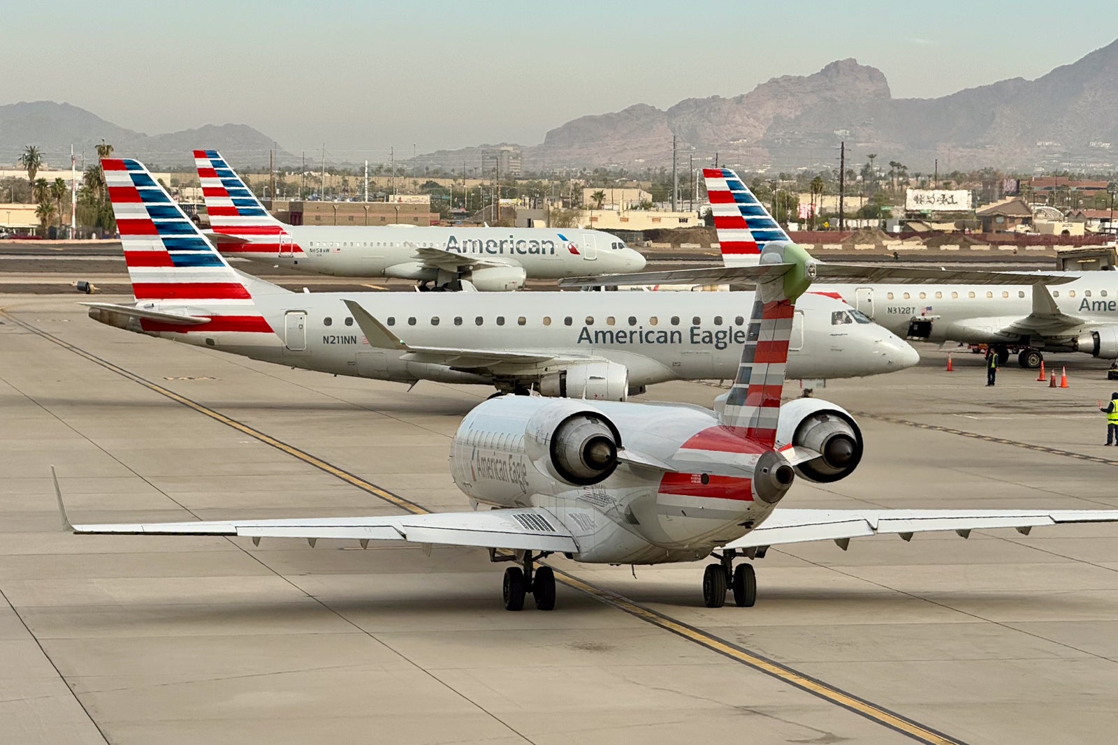 American planes with mountains in background