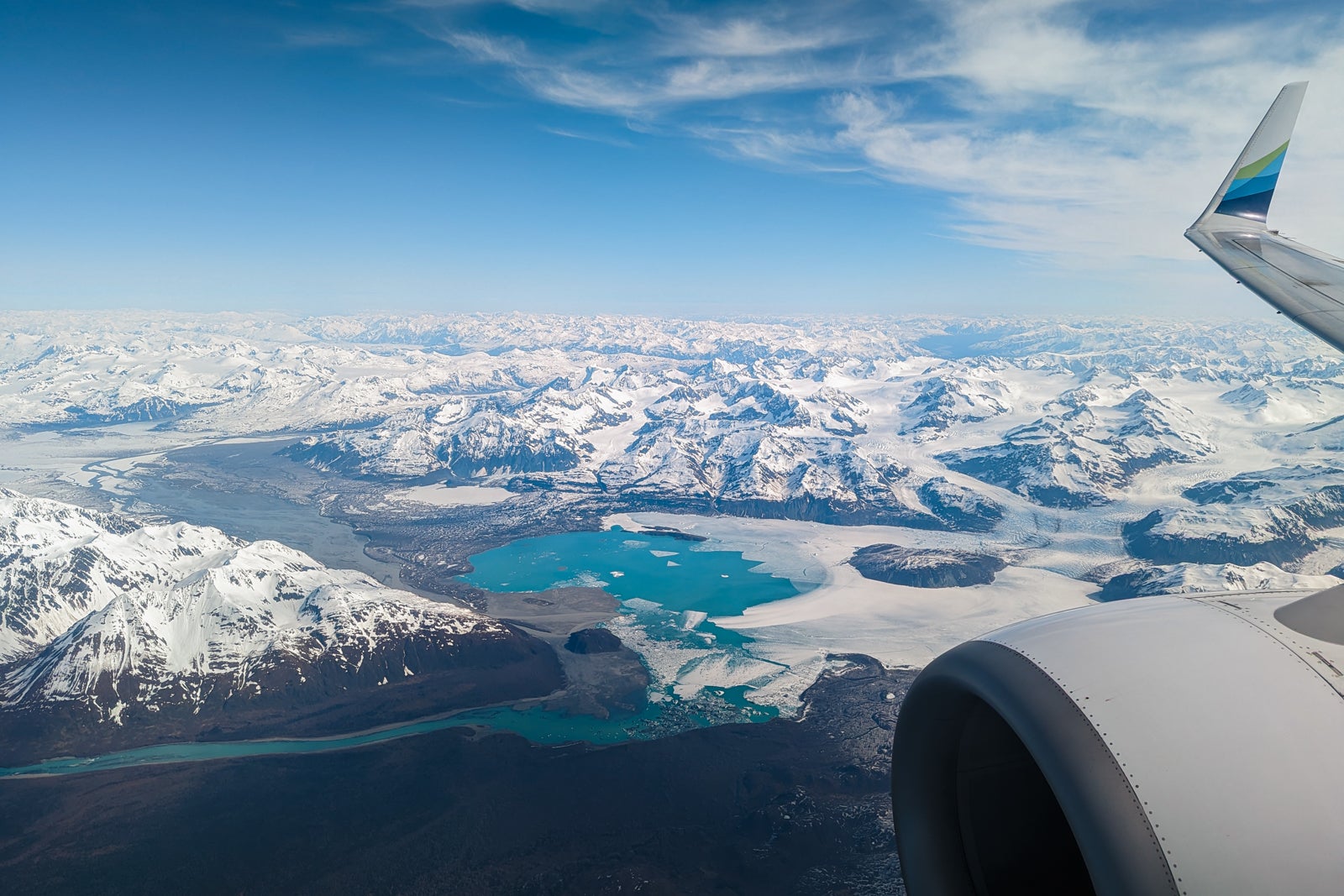 View from an Alaska plane on the Alaska Milk Run