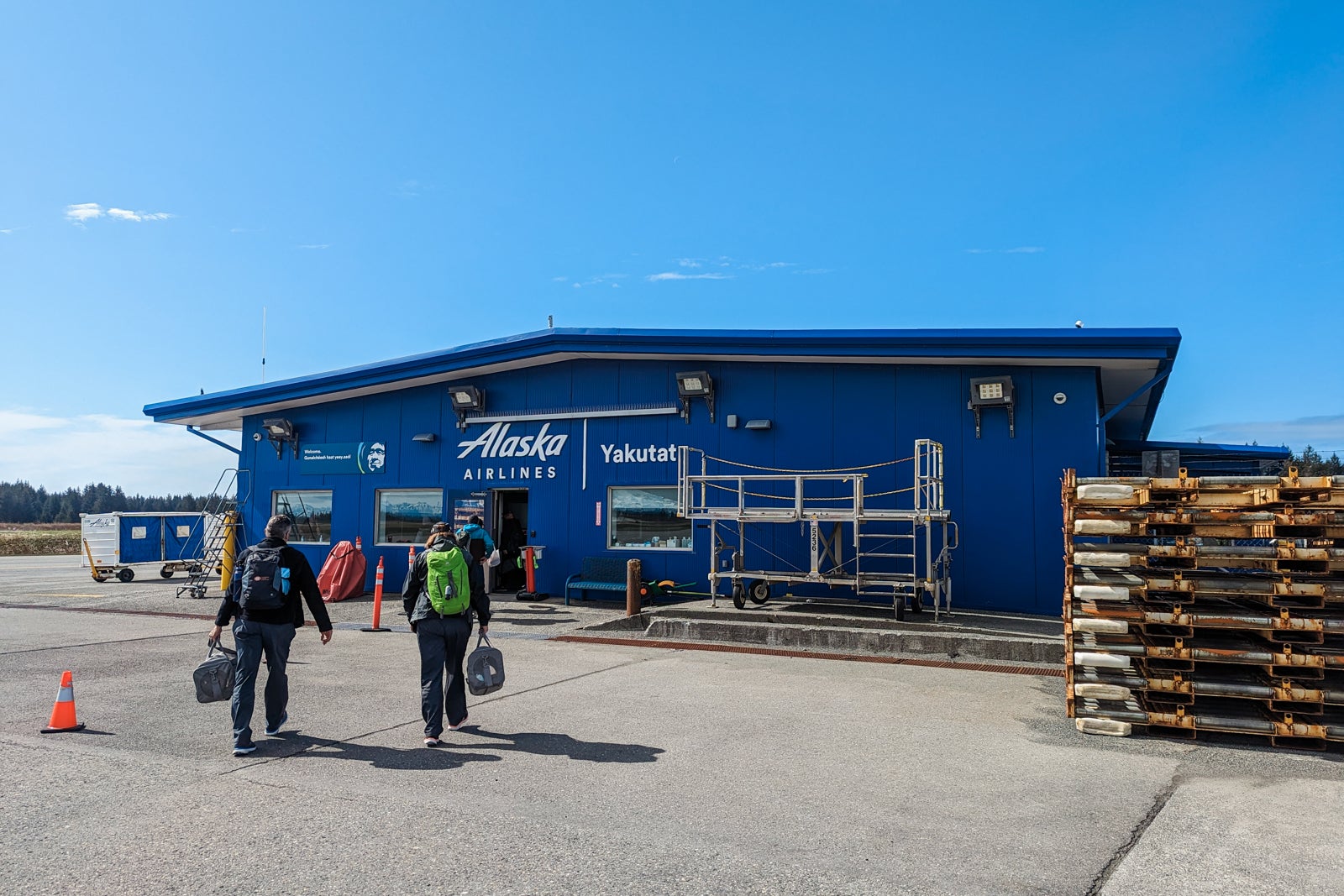 Small airport terminal in Yakutat, Alaska