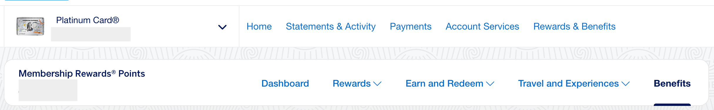 Amex Platinum Benefits Tab