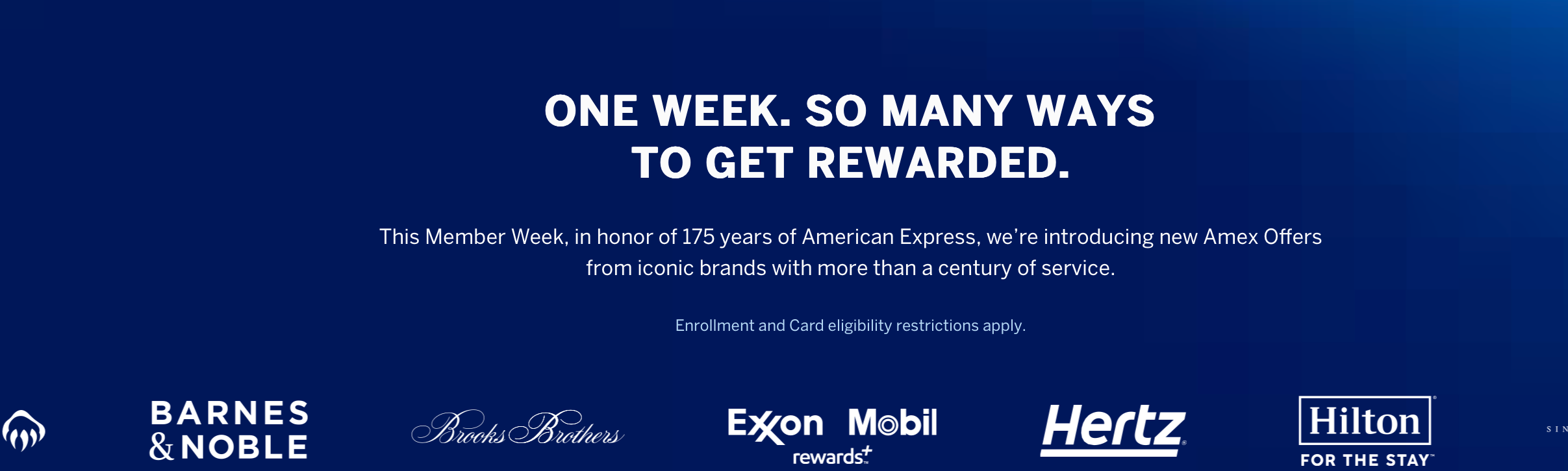 Amex member week