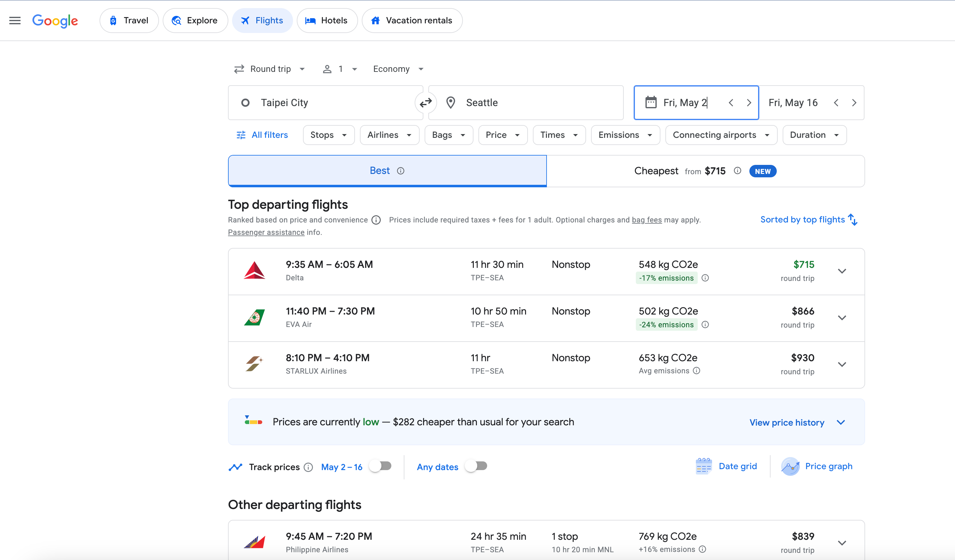 Google Flights. GOOGLE