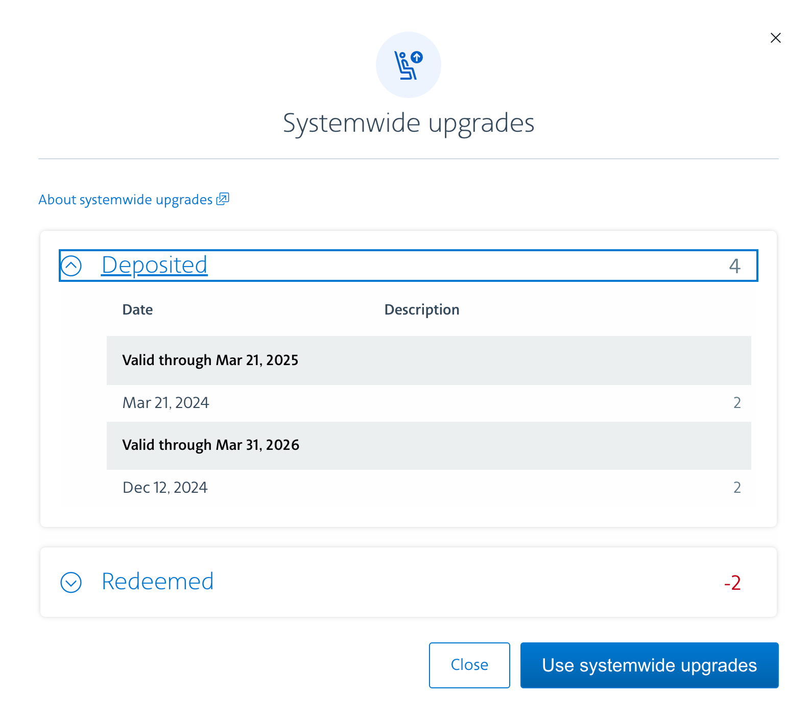 American Airlines AAdvantage Systemwide Upgrade award tracker. AA.COM