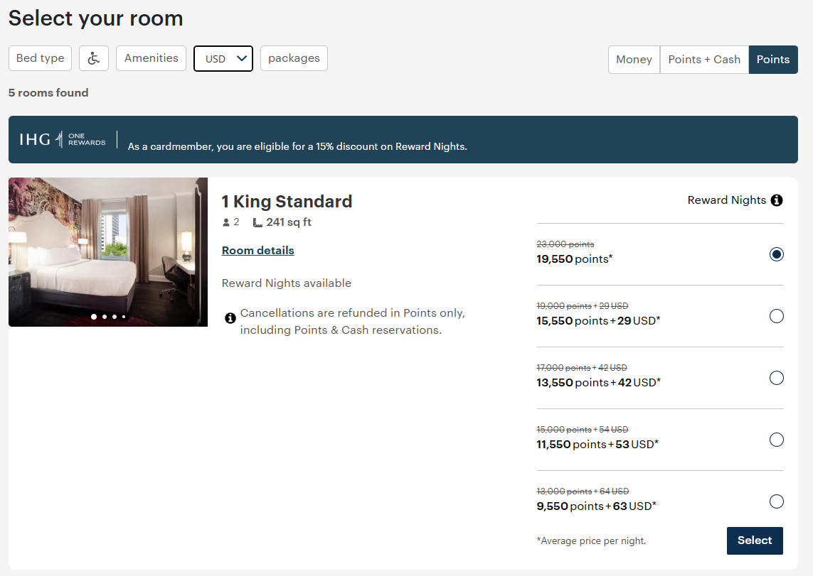 IHG award discount