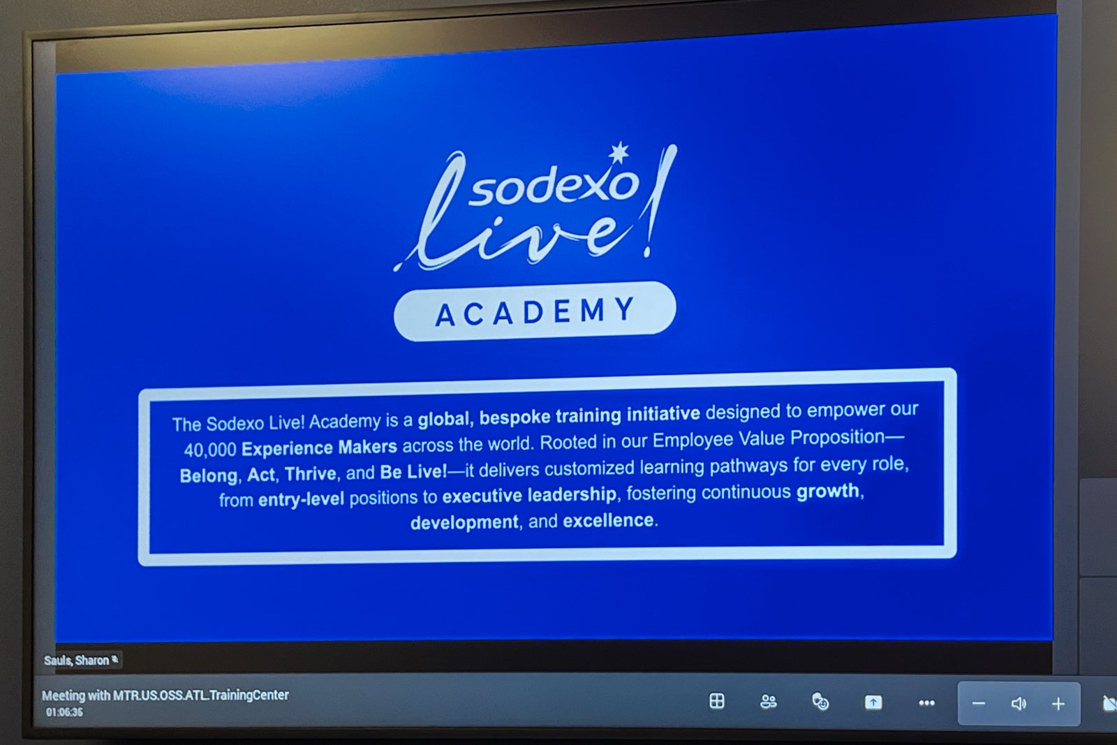 sodexo lounge training center