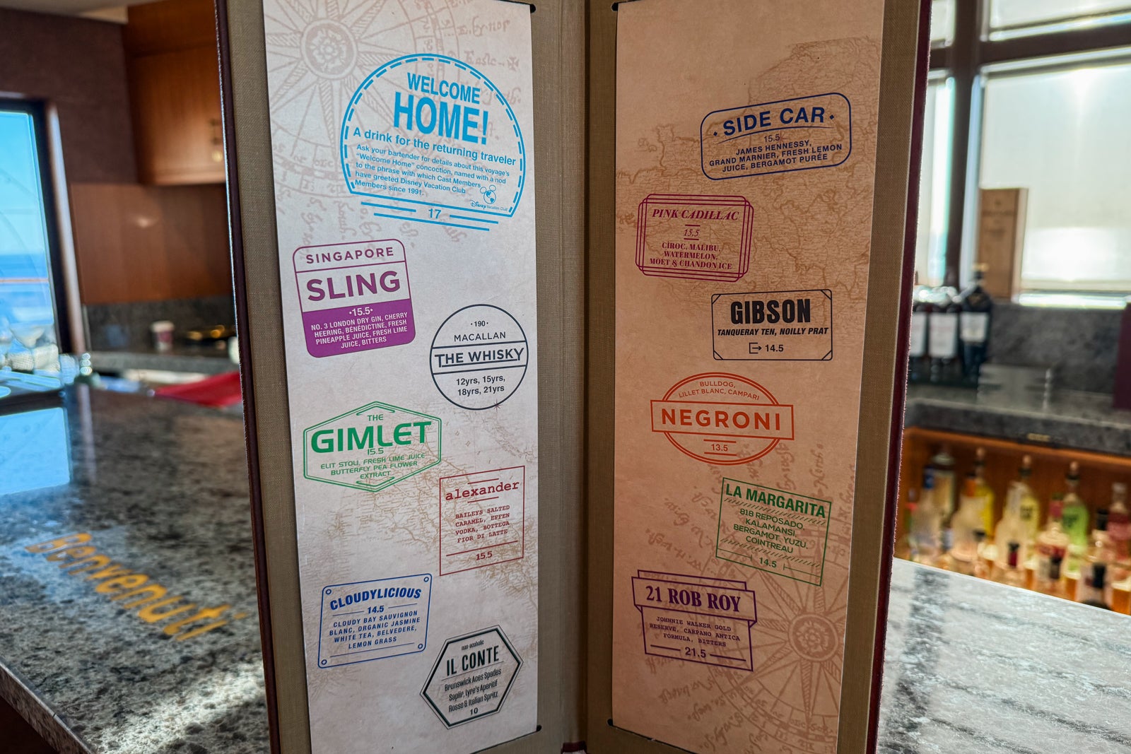 Disney Fantasy bars