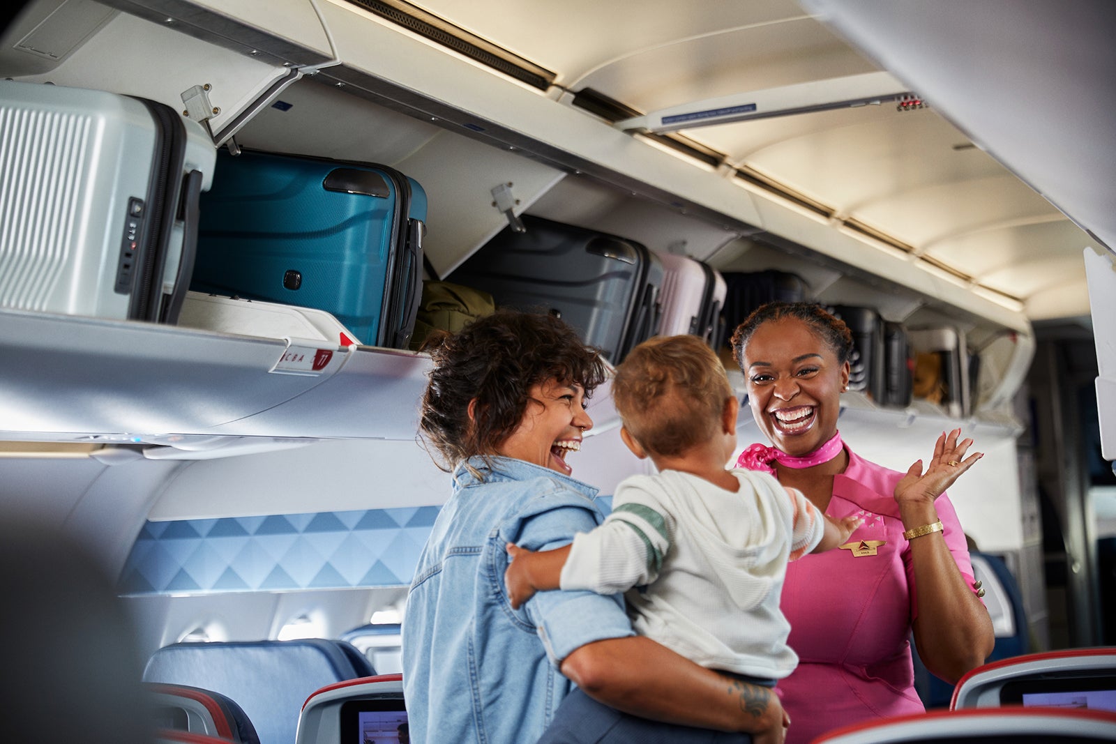 Delta airlines flight attendant on board