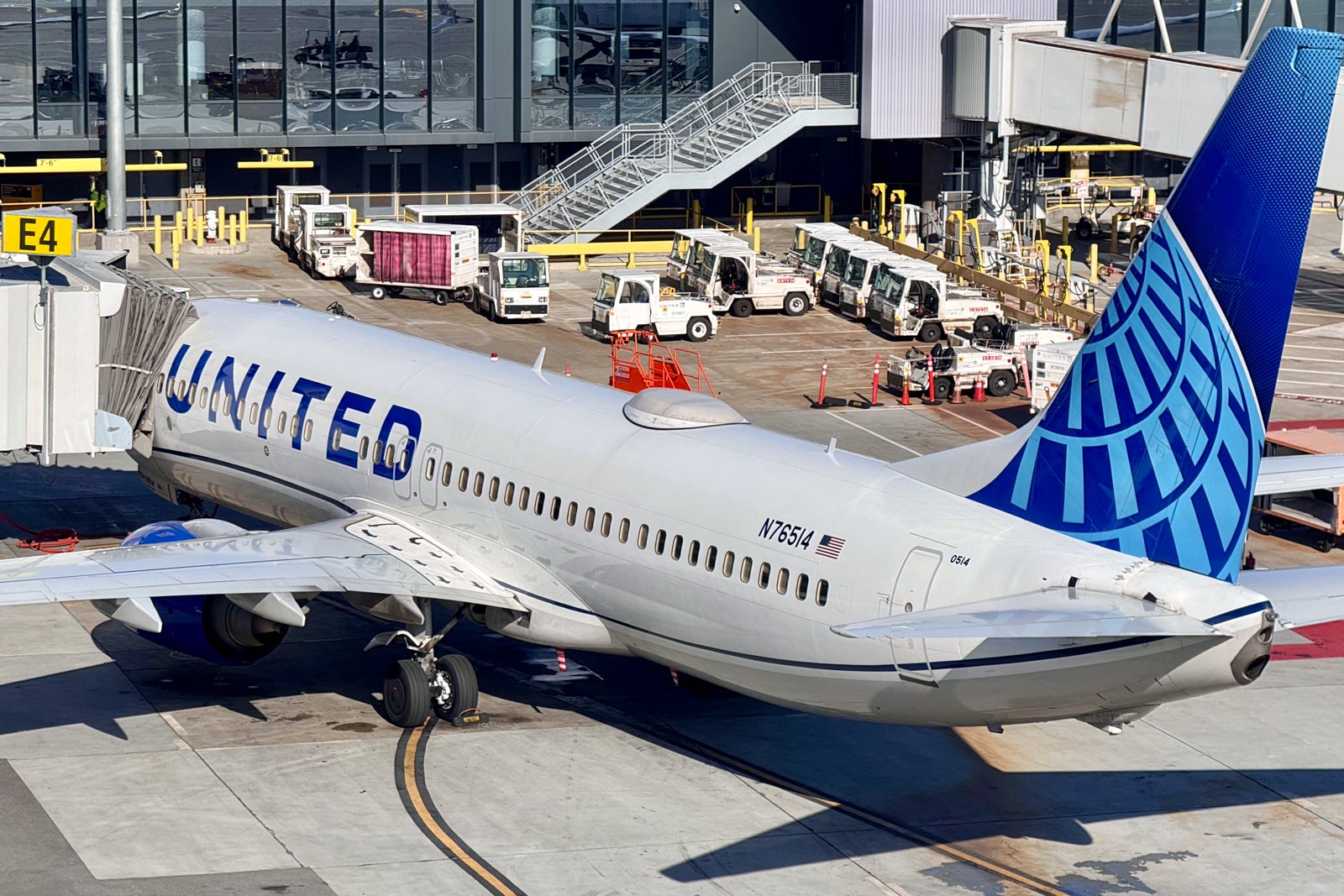 United plane at gate