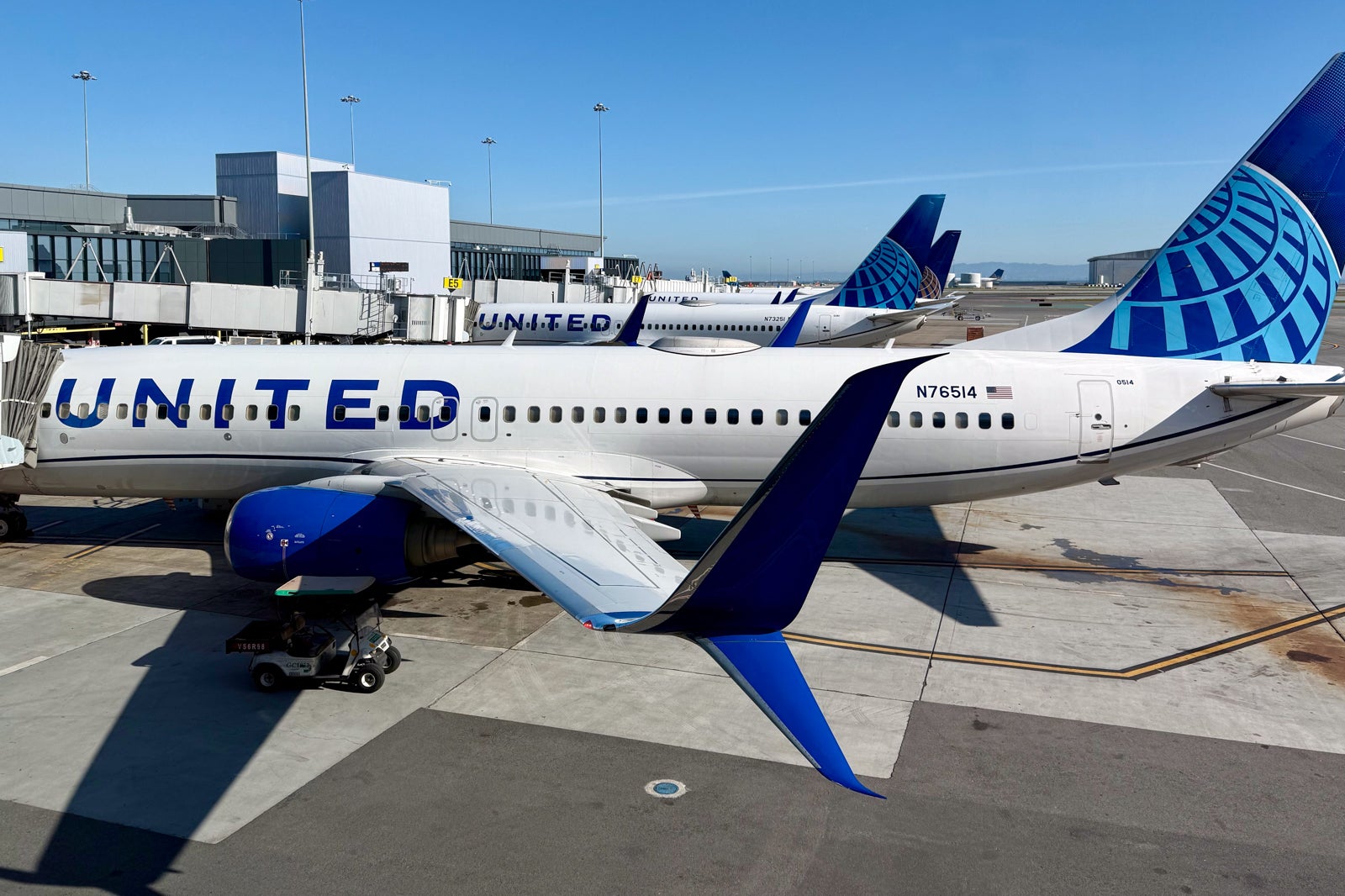 United plane at gate