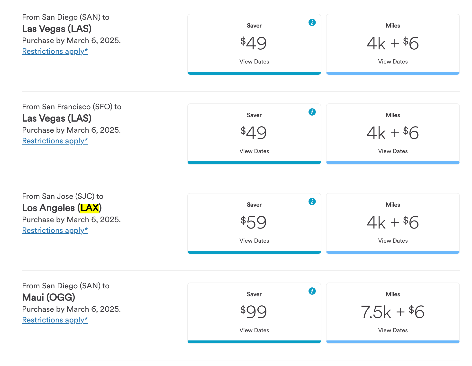 Alaska Air sales prices