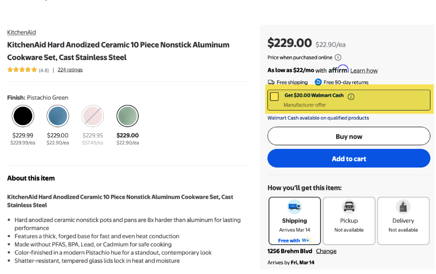 Walmart Rewards screenshot