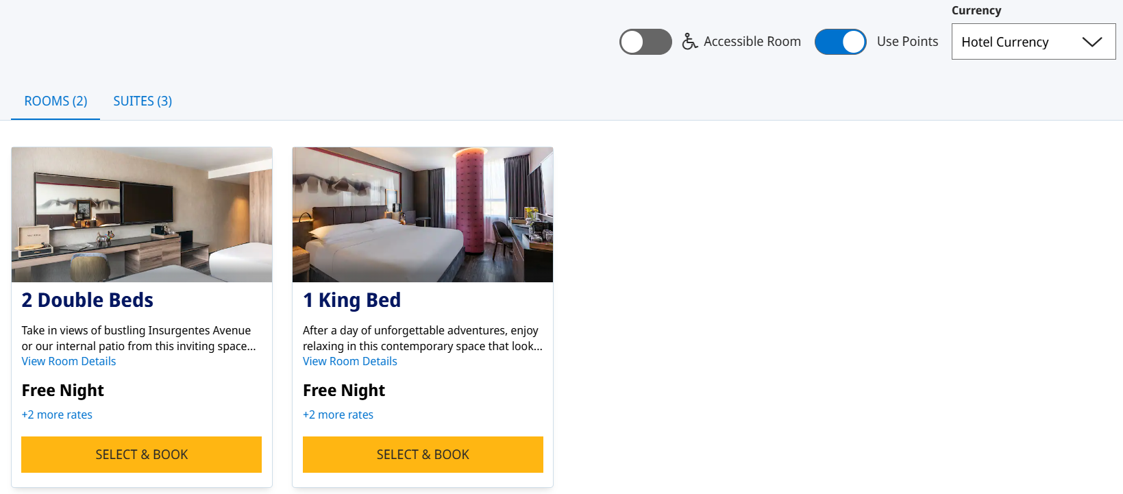 Using a Hyatt free night award