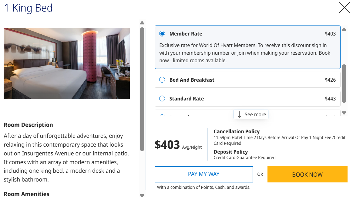 Using a Hyatt free night award on a multi-night stay