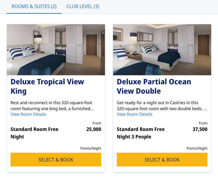 Hyatt st. lucia award availability 