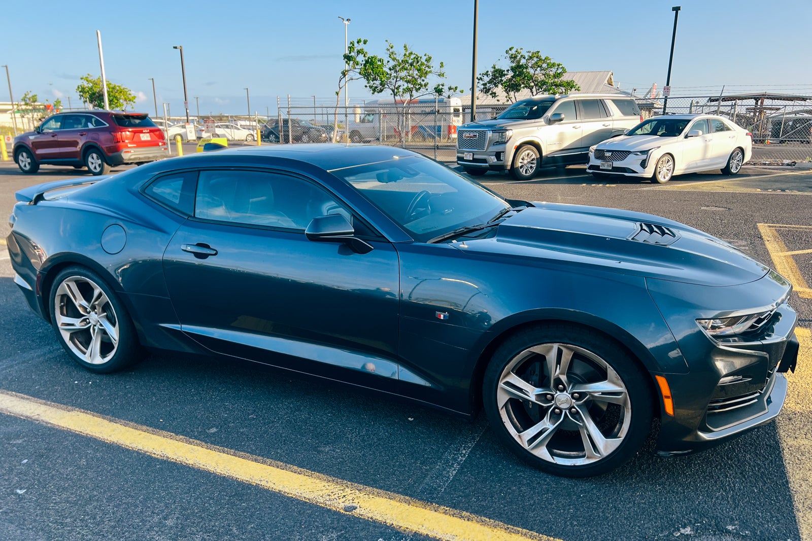 car in parking lot