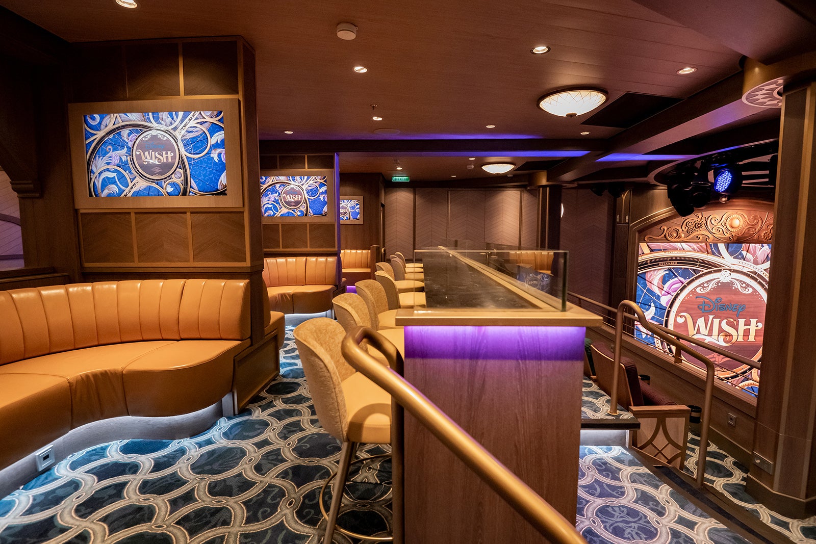 lounge space on Disney Wish cruise ship