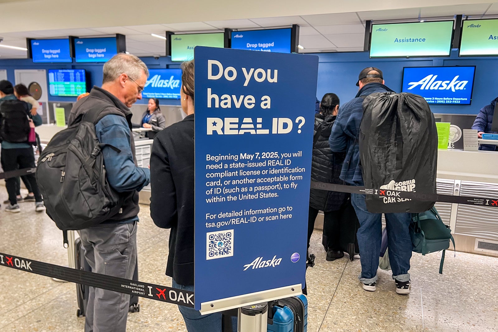 Oakland Airport Real ID display
