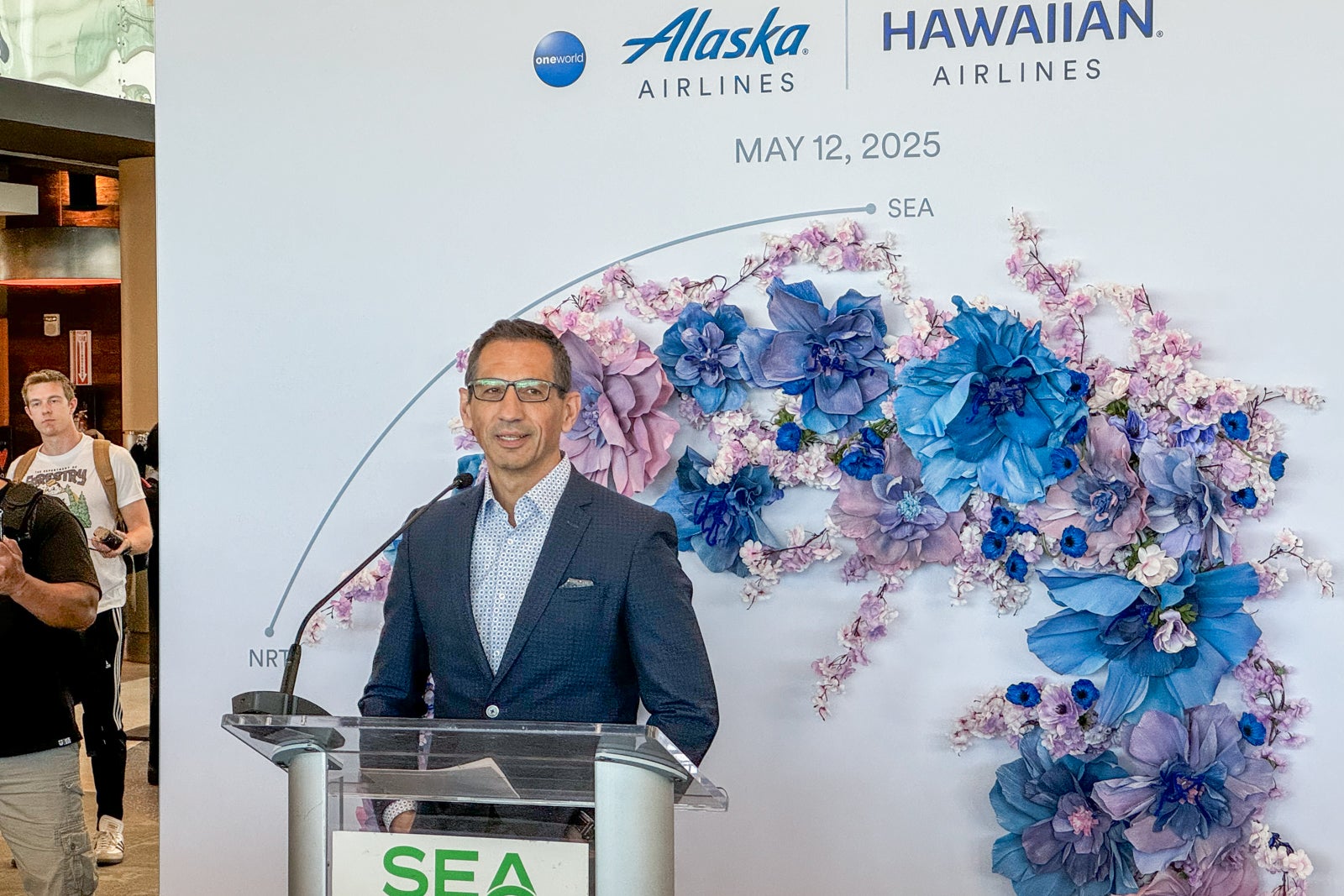Alaska's SEA-NRT inaugural flight