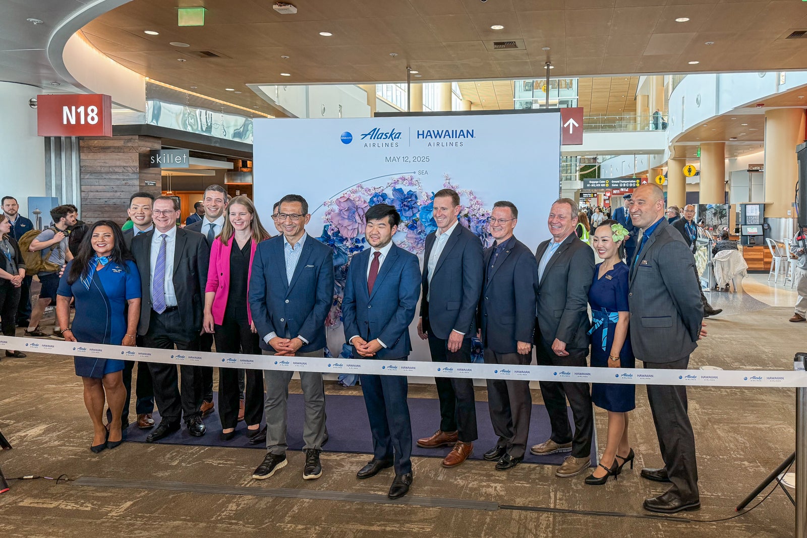 Alaska's SEA-NRT inaugural flight