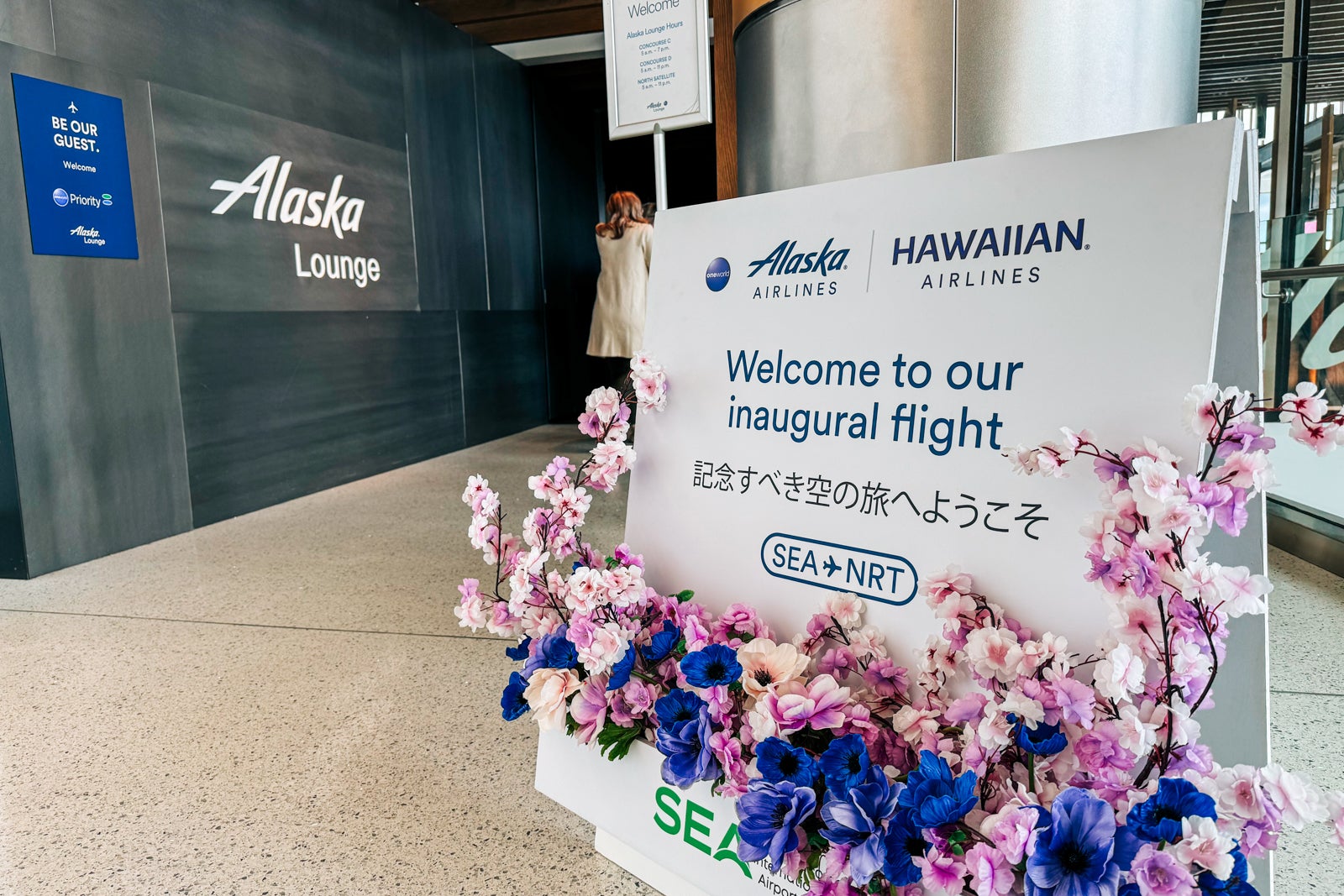 Alaska's SEA-NRT inaugural flight